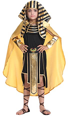 Boy Egyptian Pharaoh Costume Role Play Kid Halloween 13-14 years old