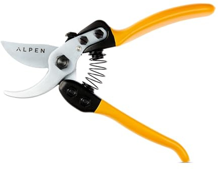 Alpen Swiss Tools Gelbhorn 150 Gartenschere 207 mm - Bypass-Astschere geschmiedet - Klinge chrombeschichtet - Automatisches Öffnungssystem - Ergonomisch - Für Profis und ambitionierte Gärtner