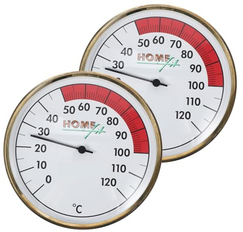 TOYANDONA 2 Piezas Termómetro De Pared Colgante para Sauna y Habitación Termómetro Duradero para Interiores Invernadero