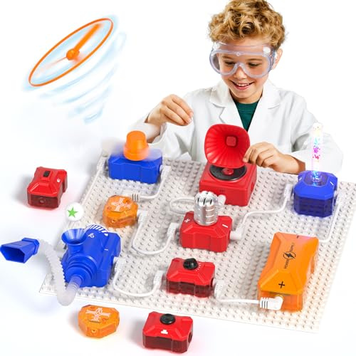 Juego de construcción electrónica para niños a partir de 8, 9, 10, 11, 12 años, más de 260 experimentos para niños, juego de construcción eléctrica, kit de construcción electrónica, regalo para niños