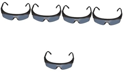 DIYEAH 5 Pezzi Occhiali Protettivi per Saldatura Professionali Anti-luce e Anti-appannamento Occhialini Sicurezza Lavoro per Protezione Occhi da Scorie Comfort Ergonomico Montatura Nera