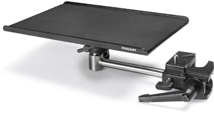 PROAIM P-UTRA-01 - Vassoio multiuso con braccio e morsetto, facile montaggio su supporti per luci, C-stand, carrello fotocamera e treppiedi, carico utile fino a 5 kg, montaggio su tubo da 1-2''