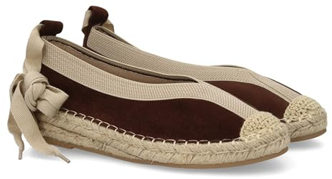 shoes&blues.es Bailarina de Mujer con Yute, Diseno Moderno con Puntera Bordada y Cintas Opcionales para un Ajuste Comodo, Ideales para Primavera-Verano.