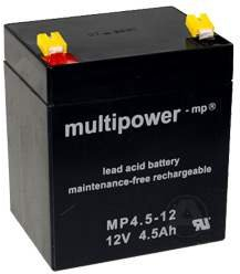 Multipower MP4.5-12 Blei Akku, 4,8mm Faston Stecker