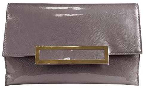Eferri, Bolso de noche fiesta Albaida para Mujer, Gris, 27x17x3 cm