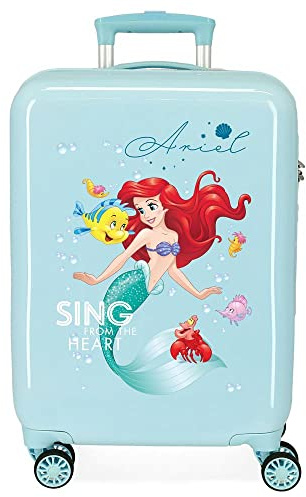 Disney Princesas Equipaje- Equipaje para niños, Niñas, Ariel, 55.00 x 34.00 x 20.00 cm