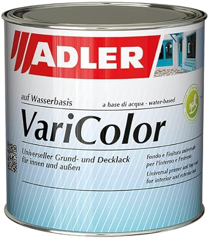ADLER Buntlack Acryllack Varicolor in vielen Farbtönen, wasserbasiert 375ml C12 056-7 Silberpfeil