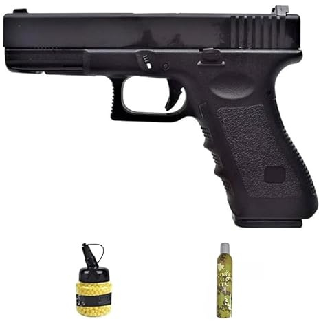 HFC HG 185 blowback Nero Green Gas (6 mm) | Pistola Airsoft (pallini in PVC) Calibro 6 mm + flacone 1000 pallini 0,12 g + Green Gas. Sistema Blowback (Potenza: 0,5 joule)