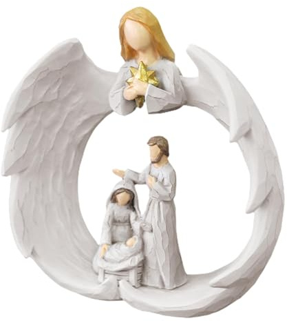Figuras de Belén, Pesebre, Nacimiento, Escultura de Belén de Ángel de Navidad, Figura de Belén de Navidad, Estatua de Resina para Decoración de Navidad, Belenes Originales