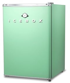 ICEBOX 2.5 Cu. Ft. Compact Refrigerator, ENERGY STAR Certified Small Refrigerator, Single Door Mini Fridge with Chiller Compartment, R600a Refrigerant, IBCR25MNT, Mint Green