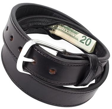 fayarrd Leather Money Belt for Men, Discreet Safety Money Belt for Travel - Money Protection and Discretion for On the Go