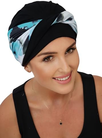 Deresina Headwear Turbante Aura in Bambù – Copricapo Chemio per Donne con Perdita di Capelli e Alopecia, Design a Fascia Regolabile, Traspirante (Verde acqua, Taglia unica)
