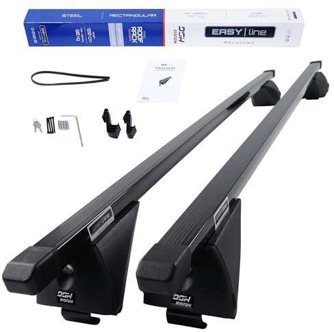 DGH System Bacas Barras de Techo RIELES Compatible con Mercedes-Benz Clase C S205 Familiar 2015-2021 MAX 90 kg 120 cm Acero