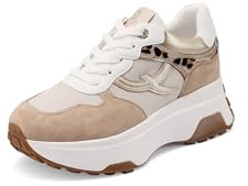 QUEEN HELENA Zapatillas con plataforma y tacón de cuña para mujer X34-29, 38 EU