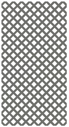 4 ft. x 8 ft. Nantucket Gray Garden Vinyl Lattice