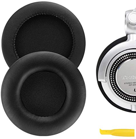 Geekria Replacement Ear Pads Compatible with Panasonic Technics RP-DH1200 DJ, RP-DH1210, RP-DH1250-S DJ Headphones, Ear Cushions (Black)