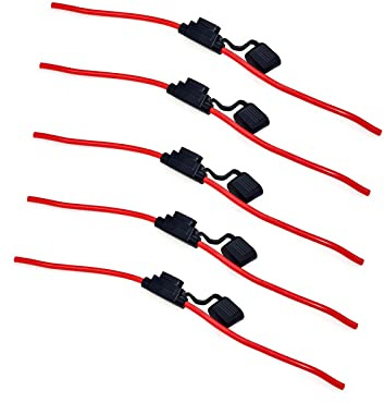 KOLACEN Automotive Car Truck In-Line 12 AWG Portafusibile impermeabile per fusibile standard a lama standard (confezione da 5)