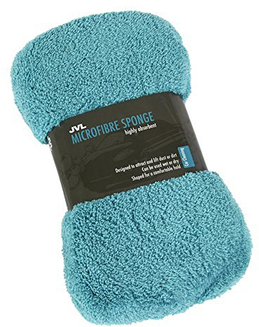 JVL Car and Bike Care Cleaning Range Microfibre Bone Shaped Sponge, Teal, 26 x 6 x 14 cm