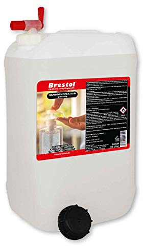 HANDDESINFEKTION Gel 25 Liter + Auslaufhahn 61 mm Desinfektionsmittel für Hand Haut Hände Desinfektion Händedesinfektion Desinfektionsgel Geldesinfektion gelförmig
