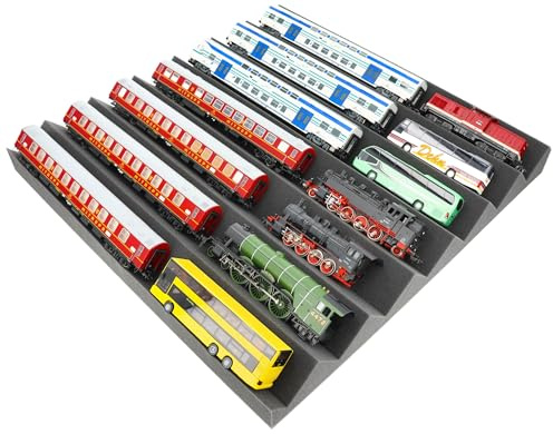 500 mm x 500 mm x 55 mm customizable zig-zag pattern Feldherr foam tray for model railways H0 Gauge / 00 Gauge, Amount:2 pcs.