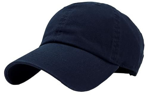 Utmost Unisex Classic Low Profile Cotton Baseball Cap Plain Blank Camoflauge Soft Unconstructed Adjustable Size Dad Hat (1pc Navy)