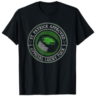 Hockey St. Patrick's Day - Lucky Puck with Shamrock T-Shirt