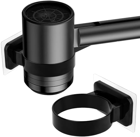 Haartrocknerhalter Föhn Halterung Fönhalter Ohne Bohren Wand Fönhalter zum Kleben Wandmontage Föhnhalterung für Badezimmer Haartrockner Halterung Wandbefestigung Bad Zubehör Wandmontage Ohne Bohren