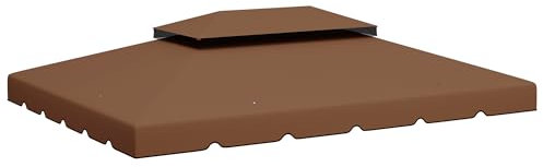 Outsunny Tetto di ricambio 4 x 3 m con tetto doppio e 8 fori di scarico