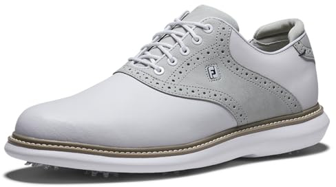 FootJoy FJ Men's Traditions, White/Grey/White, 10 UK Medium