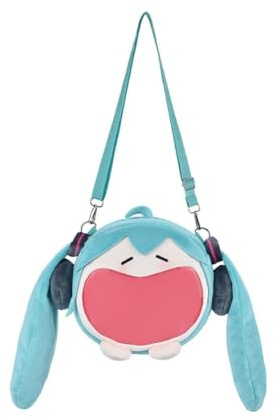 Zhongkaihua Asuka Langley Soryu plysch anime ryggsäck söt gör-det-själv transparent 34 x 34 cm cosplay väska för emblem fans samlare daglig användning födelsedagspresent dekoration, Miku (typ 2