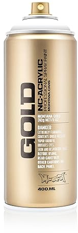 Montana Cans 285820 Spray Dose Gold, Gld400, S9120, 400 ml, Shock white Pure