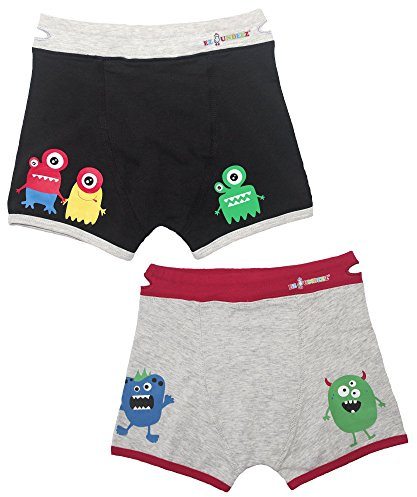 EZ SOX Ez Undeez Boys Boxers Toddler Training Underwear, Monsters, 4-5 Years
