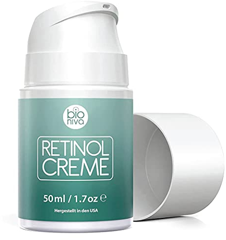 Award Winning Bioniva Retinol Moisturizer Cream - 2.5% Retinol Liposome Delivery System with Vitamin C, Aloe, & Vegan Hyaluronic Acid - Anti Aging & Anti Wrinkle Face Cream. 50ml