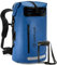 Earth Pak Waterproof Backpack with Roll-Top Closure, Front Pocket, Cushioned Back Panel & Phone Case (Blue, 35L)