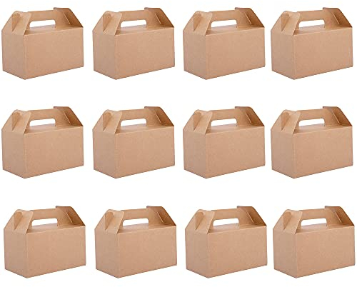 Bhina 20 Stück Verpackung Karton Box, Kraftpapier Faltschachtel,Cupcake Box,Geschenkschachtel Papier,Geschenkboxen,Geeignet Für Geeignet Für Kuchen,Kekse,Pizza,Brathähnchen,Verpackungsboxen Zum