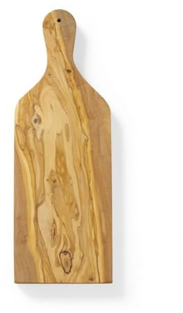 HENDI Servierbrett, aus Olivenholz, Schneidebrett, Holzbrett, Frühstücksbrett, Steakbrett, Küchenbrett, Tapasbrett, ca.400x140x(H)18mm