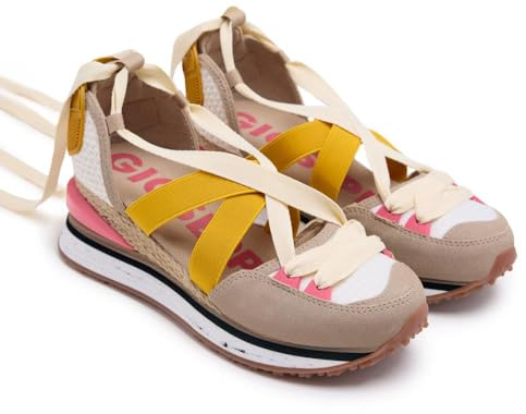 Sneakers Beige Tipo Espadrille con cuña para Mujer coinches