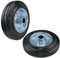 AERZETIX - C58900 - Set di 2 ruote per carrello Ø160mm con cuscinetto a rullini - capacità di carico 130 kg - colore ruota: nero in gomma - cerchio in acciaio