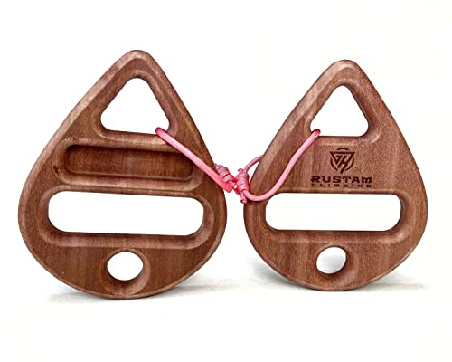 RUSTAM CLIMBING Oracle Tragbares Hangboard für Klettern – Rock Climbing hangboard, Mobiles Hangboard Fingertrainer aus Holz für Griffkraft, Leicht, Robust, Kompakt | 1 Paar