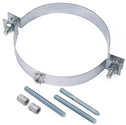 Beekeg Ugnsrörhållare, monteringsslinga med pluggar, gasrör, rökrör, rörhållare, rörklämma, ugnsrör (rökrörsklämma 120 mm)