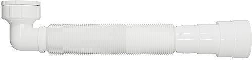 EasyDrain P-trap with a 90 Degrees Terminal - Expandable & Flexible P-Trap For Bathtubs, Kitchen, and Bathroom Sinks - Space-Saving Solution for Limited Clearance - Effortless Sink Drain Pipe setup.
