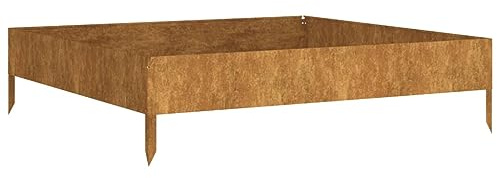 vidaXL Hochbeet, Pflanzbeet Blumenbeet für Garten Balkon Terrasse, Gemüsebeet Gartenbeet Offener Boden, Pflanzkasten Blumenkasten, Cortenstahl