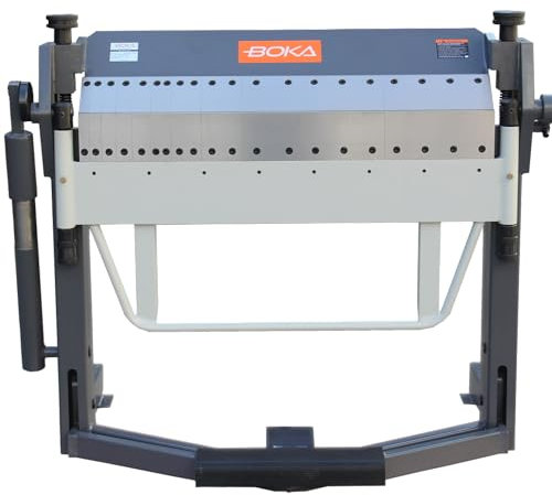 BOKA PBB-5014A Schwenkbiegemaschine 1270mm x 2mm, 0–135° Kantbank mit Segmentfingern & Fußpedal, geschweißter Stahlrahmen, Blechbiegemaschine für Stahl, Edelstahl, Aluminium, Metallbearbeitung