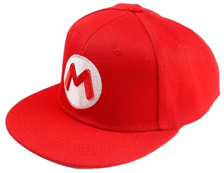 Gsnoniwi Kinder Mütze, Baseball Cap für Jungen, Verstellbare Baseballmütze Kinder, Bequeme Cartoon-Kindermütze für das ganze Jahr geeignet, Cartoon Alphabet Hut, Rot
