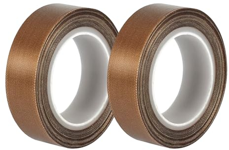 VINEST 2 rollos de cinta adhesiva de teflón de 13 mm x 10 m, cinta de sellado de PTFE, aislante de teflón, para piscina, antiestática resistente al calor, autoadhesiva, resistente al agua