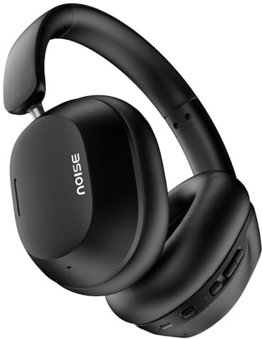Noise Cuffie over-ear wireless Max 5 con ANC ibrido adattivo (fino a 50dB), tecnologia HFA, tempo di riproduzione 80H, doppio accoppiamento (nero carbonio)