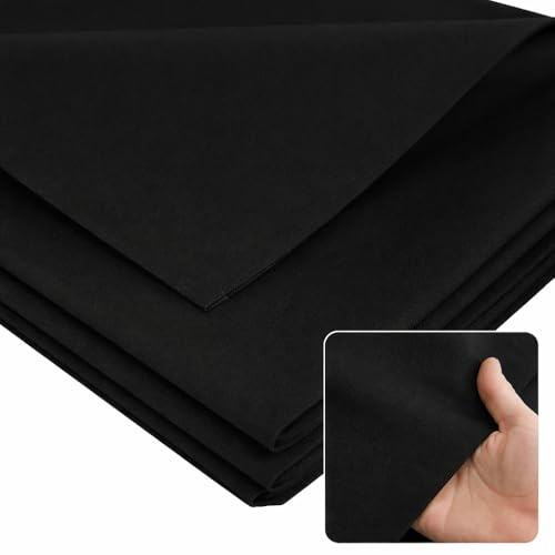Black Iron Fleece 300 x 100 cm – 50 g/m² Easy Iron On no Woven Fabric – Fusible Interfacing for Light & Medium Fabrics, Sewing, Bricolaje, Embroidery, Crafts – Premium