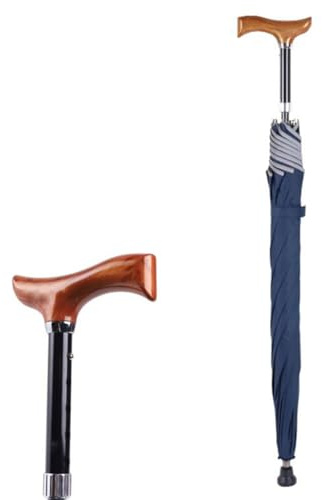 Ombrello da passeggio antiscivolo, regolabile in altezza, leggero, antivento, design multifunzionale per uso in città