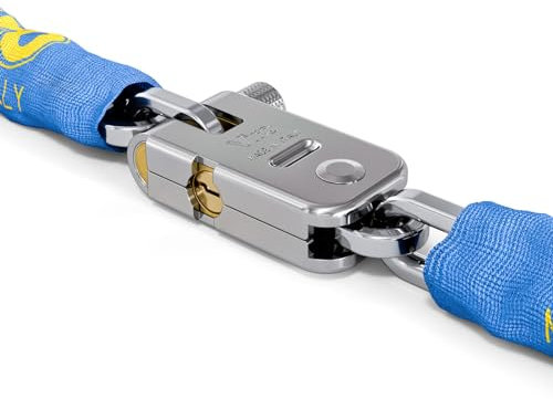 Viro | Morso, Catena con Lucchetto Bici, Asta Anti-strappo e Antitaglio, Catena Semiquadra Lunghezza 150 cm, sezione 5,7 mm