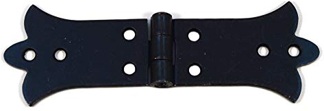 4 Stücke 135x45mm Mittleres Scharnier Beschläge restaurierungsschop Torbänder Tür Alt Möbel Antik Restaurierungsshop Veraltete Beschläge Vintage Schabby Schwarz Möbelband